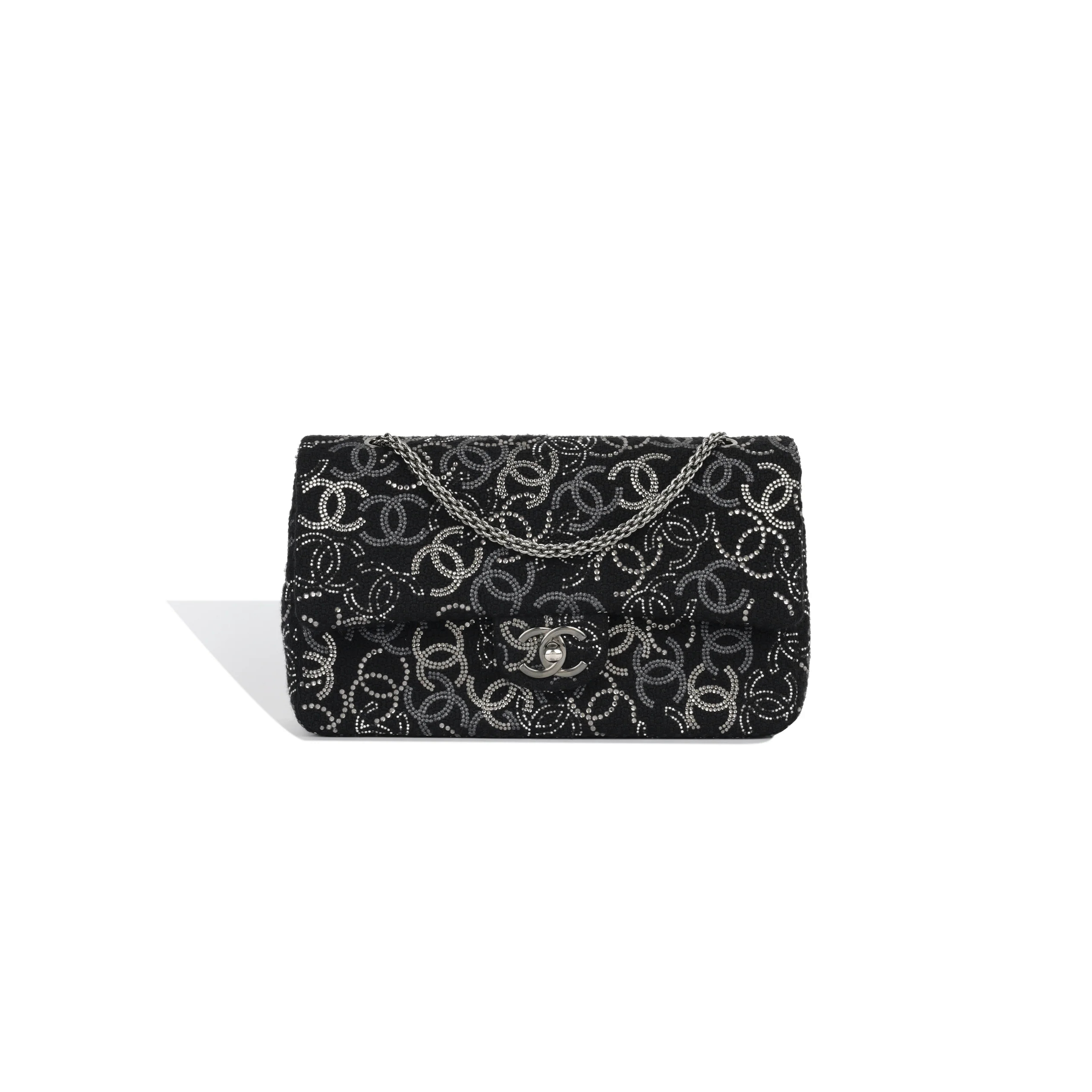 CHANEL STRASS CRYSTAL MEDIUM CLASSIC FLAP BAG (25.5*15.5*6.5cm)